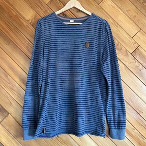 Naketano Gray Striped Long Sleeve T-Shirt